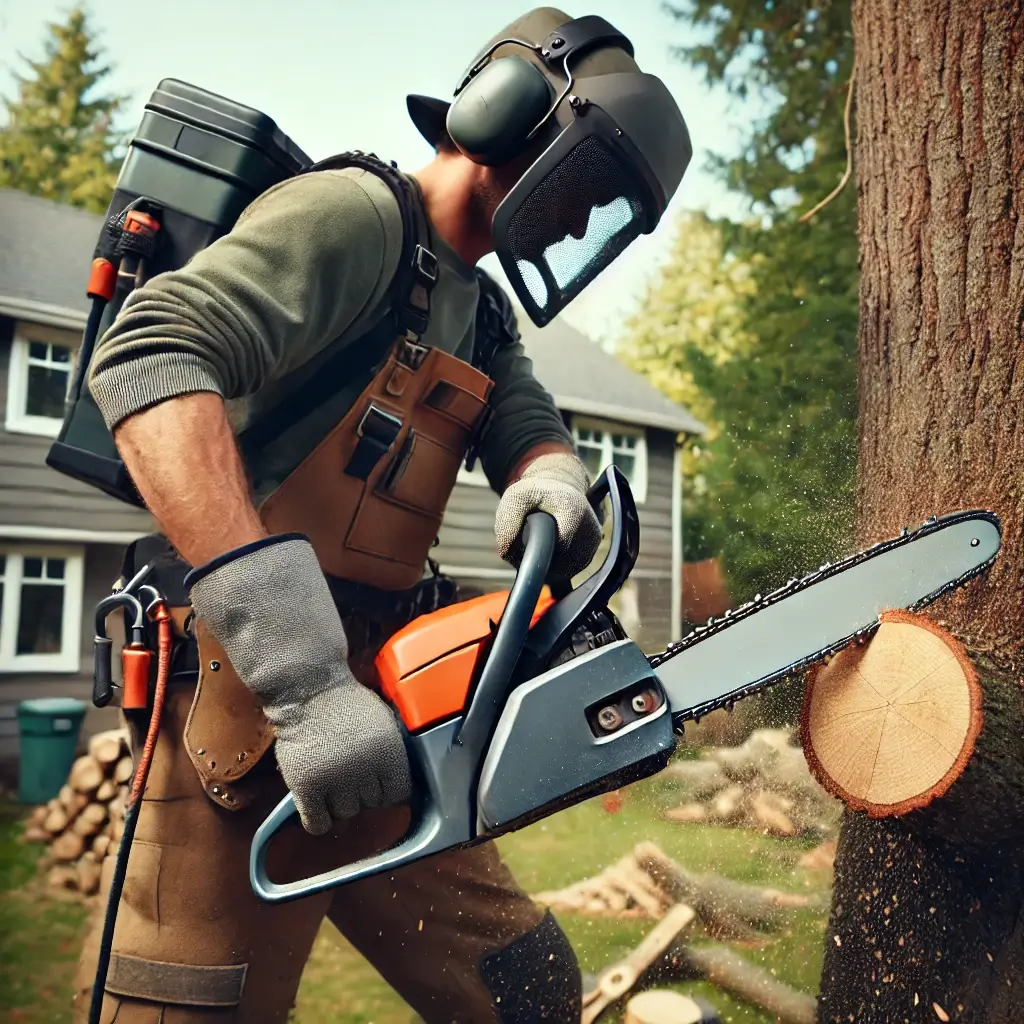 Professional tree service crew performing tree pruning and removal in Columbus Ohio